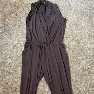 Michael Kors Brown Jersey Skinny Jumpsuit SZ M